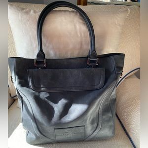 Pringle of Scotland Blue Leather Tote Large Excellent